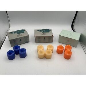 Vintage Partylite Votive Candles Lot Of 10 Orange Sherbet Ocean Mist Citronella